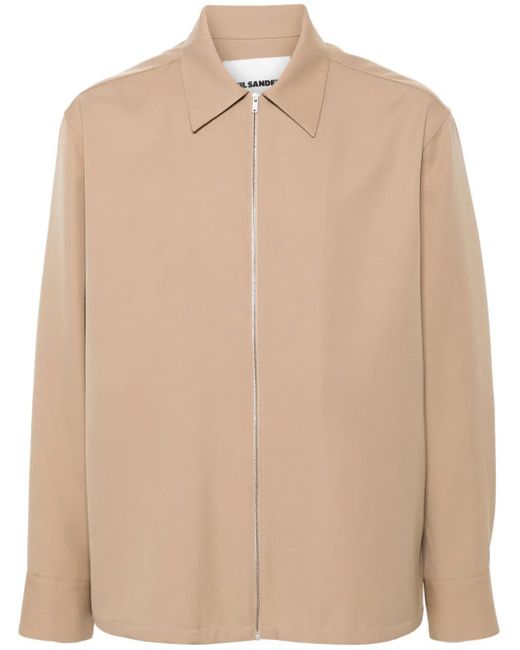 Jil Sander Natural Wool Overshirt for men