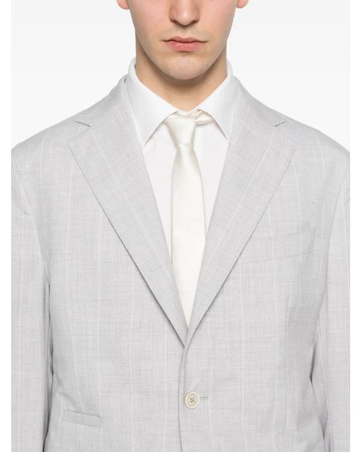 Eleventy White Single Breasted Pences Suit for men