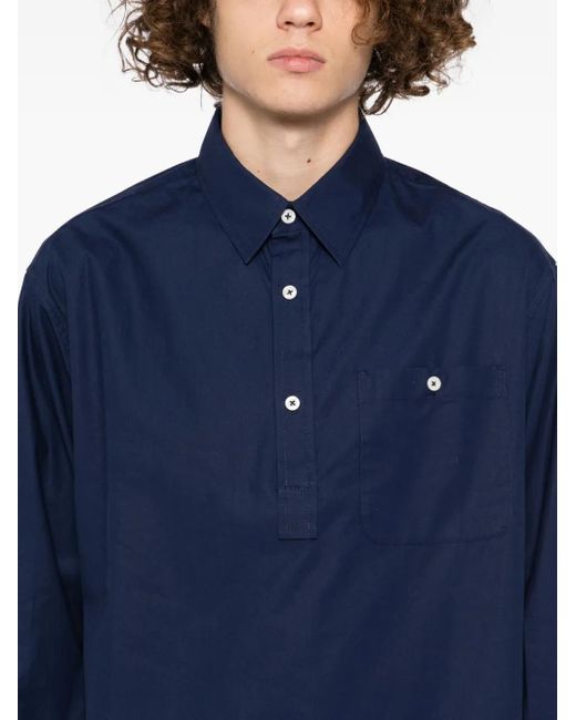 SPORT b. by agnès b. Blue Cotton Shirt for men