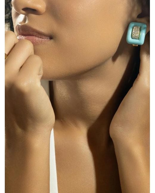 Andreoli Blue And Diamond Earrings