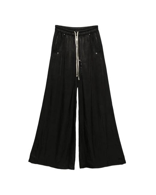 Rick Owens Black Drawstring Trousers for men