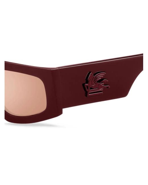 Etro Brown Screen Rectangle-Frame Sunglasses