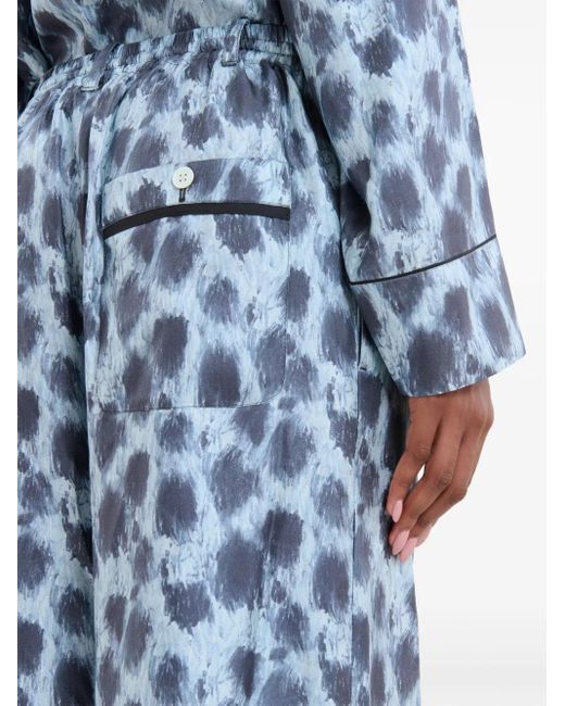 Marni Blue Printed Pants For