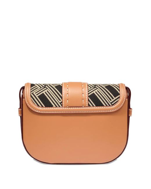 Lancel Brown Sienna Geometric-Pattern Cross Body Bag