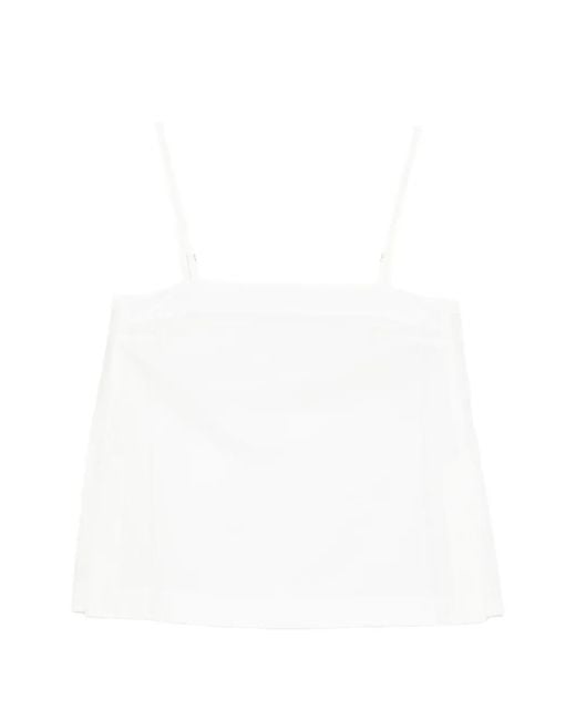 Bondi Born White Spaghetti-Strap Top