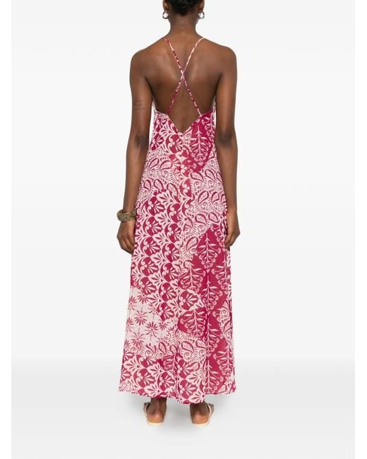 Emme Pink Radura Floral Cami Midi Dress