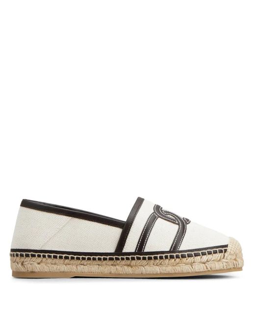 Tod's Natural Kate Chain-Pattern Espadrilles