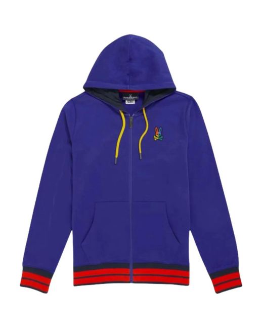 Felpa Warwick Con Cappuccio di Psycho Bunny in Blue da Uomo