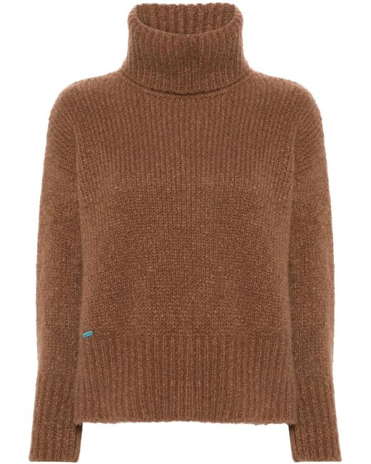 Alanui Brown Finest Roll-Neck Jumper