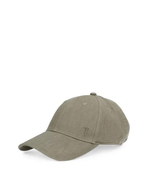Trussardi Gray Embroidered-Logo Baseball Cap for men
