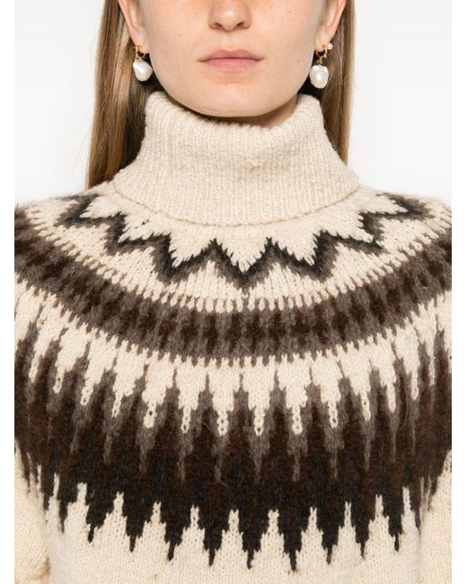 Polo Ralph Lauren Natural Fair-isle Roll-neck Sweater