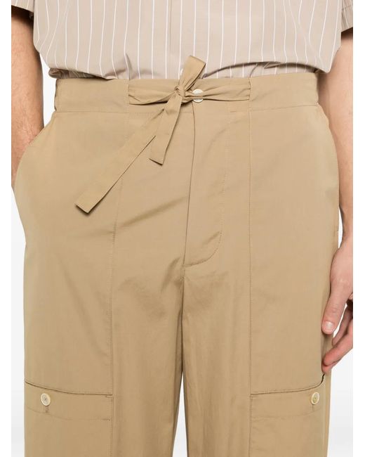 Jil Sander Natural Wide-Leg Tie Belt Pants for men