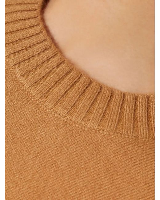 Yves Salomon ラウンドネック プルオーバー Brown