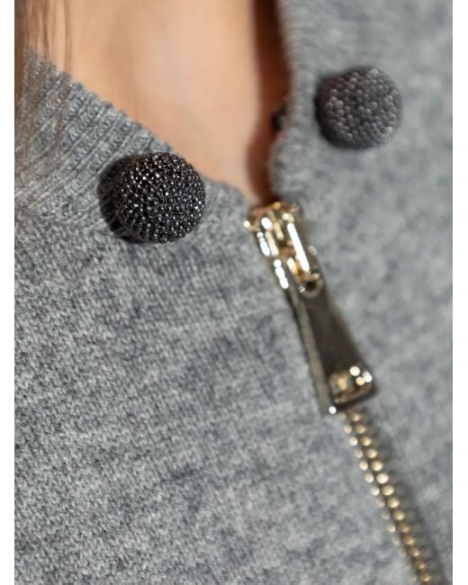 Fabiana Filippi Gray Wool Cardigan