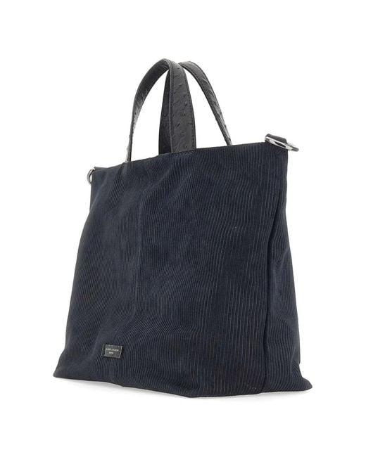 Gianni Chiarini Blue Scilla Suede Tote Bag