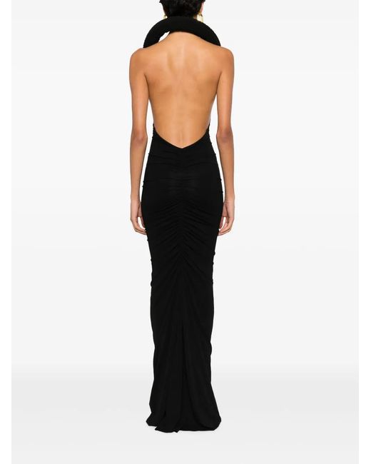 Off-White c/o Virgil Abloh Black Long Draped Dress
