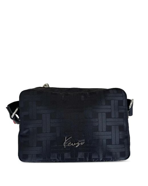 Borsa A Spalla Con Placca Logo di KENZO in Blue da Uomo