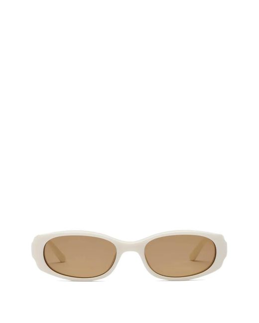 Chimi White Note Oval-Frame Sunglasses