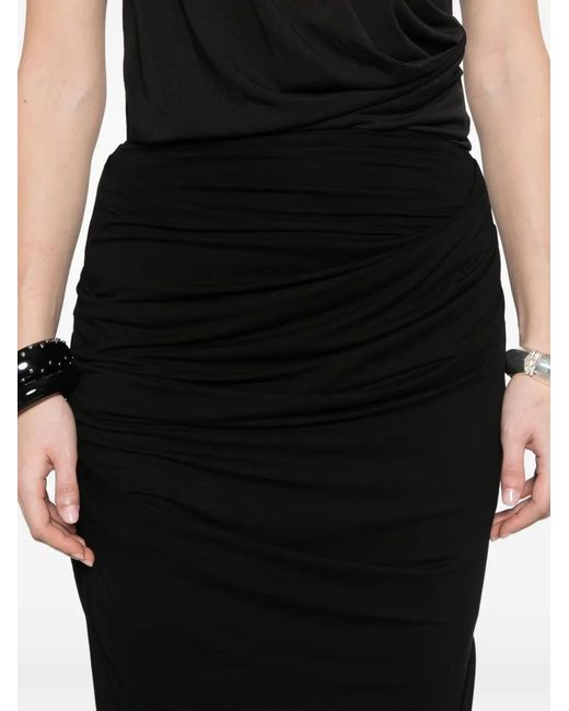 Entire studios Black Maxi Draped Skirt