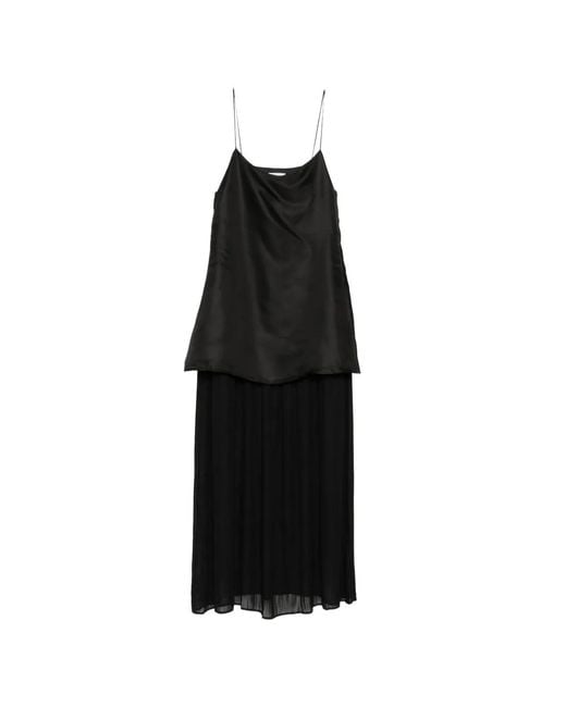 Ruohan Black Saba Spaghetti-Strap Dress