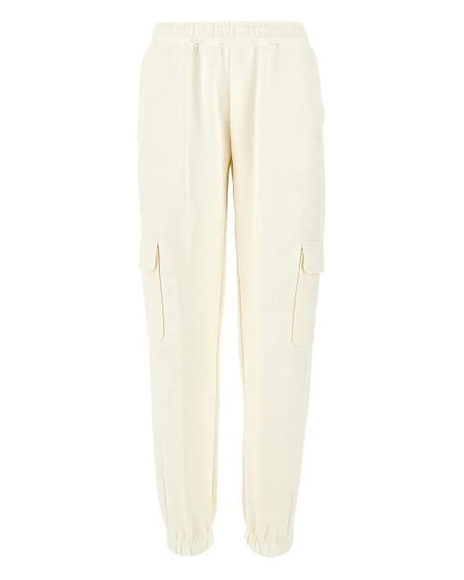 Pantaloni Con Vita Elasticizzata E Tasche Cargo di Emporio Armani in Natural