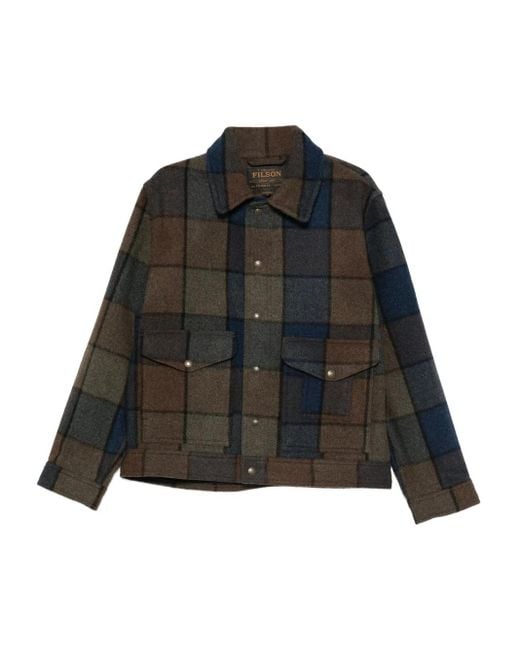 Filson Black Checked Wool-Blend Jacket for men