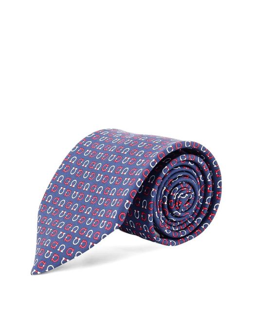 Ferragamo Purple Gancini-Pattern Tie for men