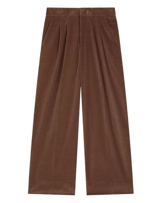 Dondup Brown Eloise Pleated Trousers