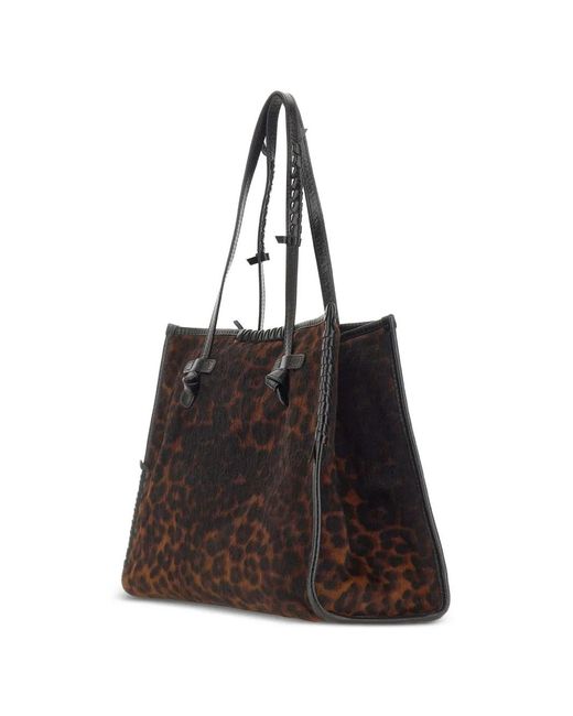 MARCELLA CLUB Black Marcella Animal-Print Tote Bag