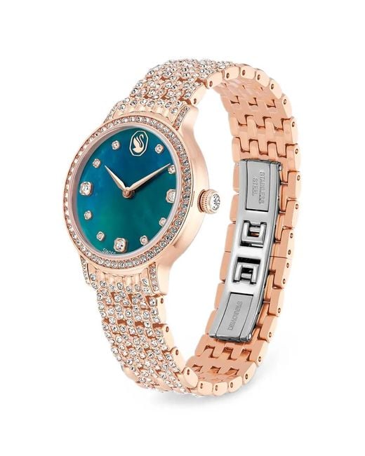 Swarovski Blue Crystal-Embellished 31Mm Watch