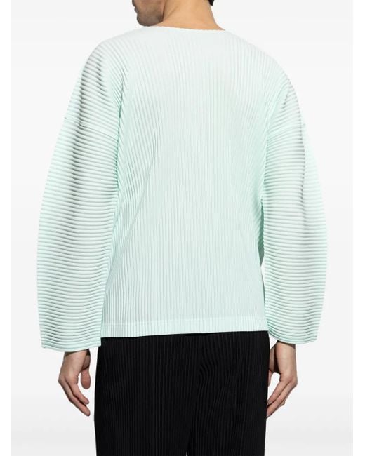 T-Shirt À Design Plissé Homme Plissé Issey Miyake pour homme en coloris Blue