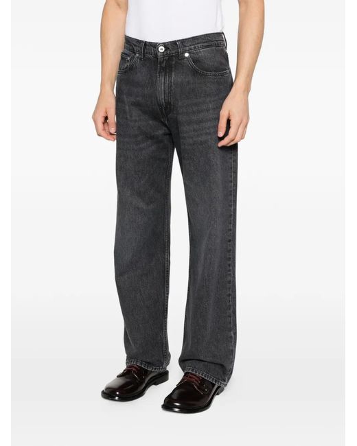 Our Legacy Gray Logo-Patch Jeans for men