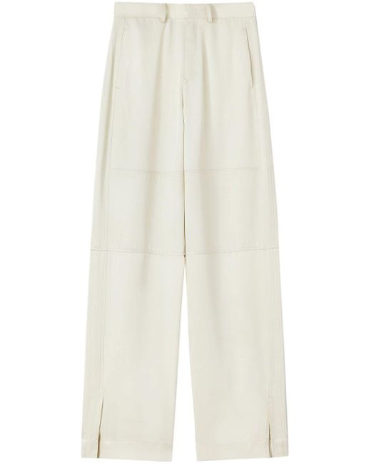 Jil Sander White Slit Detailing Tailored Trousers