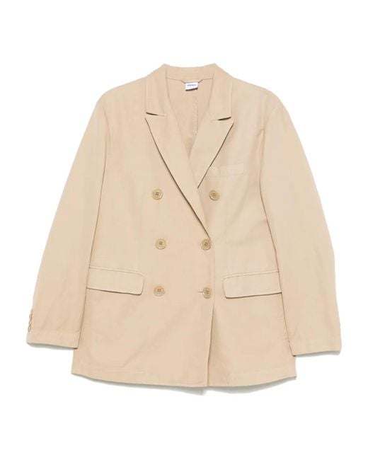 Aspesi Natural Double-Breasted Blazer