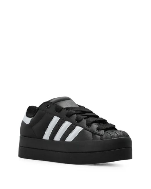 Adidas Black Superstar Stack Sneakers