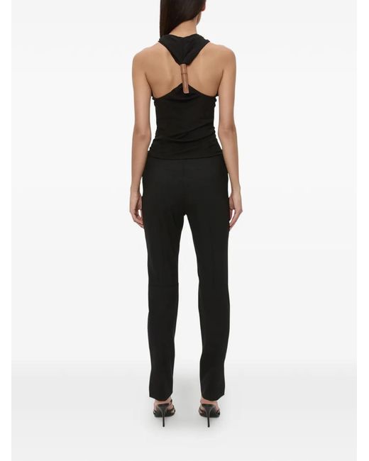 Christopher Esber Black Wood-Detail Tank Top