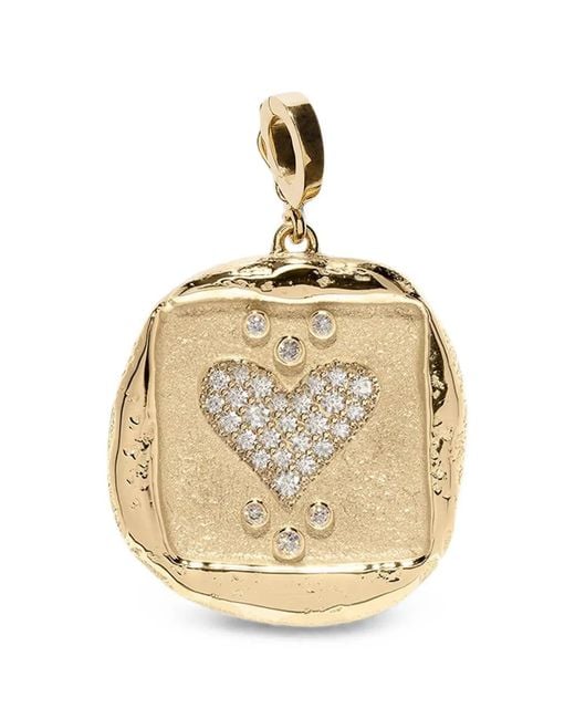 Azlee Metallic Amour Diamond Coin Pendant