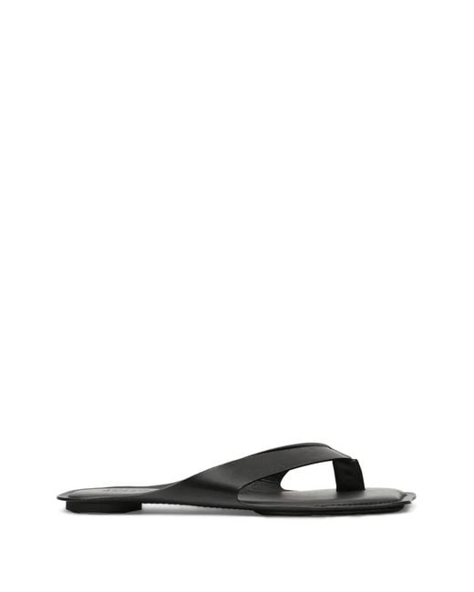 MM6 by Maison Margiela White Anatomic Leather Flip Flops