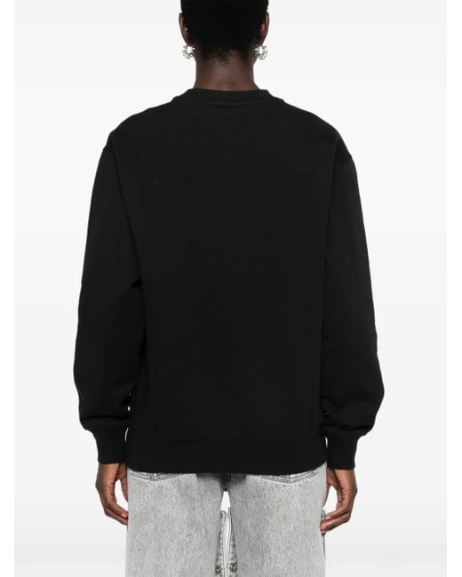 Carhartt Black Logo-Embroidered Cotton Sweatshirt