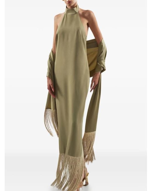 ‎Taller Marmo Green Zizi Stole Tassel Scarves