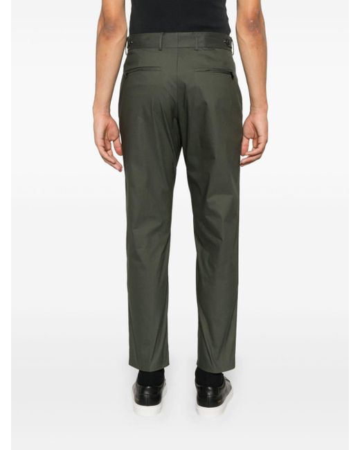 PT Torino Green Low-rise Tapered Trousers for men