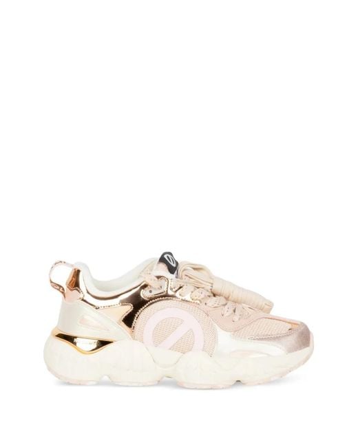 No Name Natural Krazze Metallic-Finish Panelled Sneakers