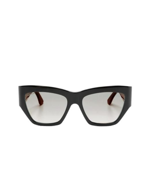 Cartier Black Logo-Embossed Cat-Eye Sunglasses