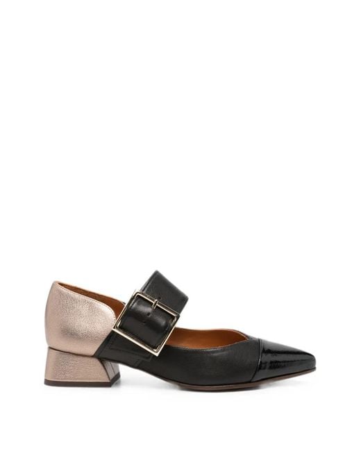 Chie Mihara White Hebas Buckle-Fastening Pointed-Toe Pumps