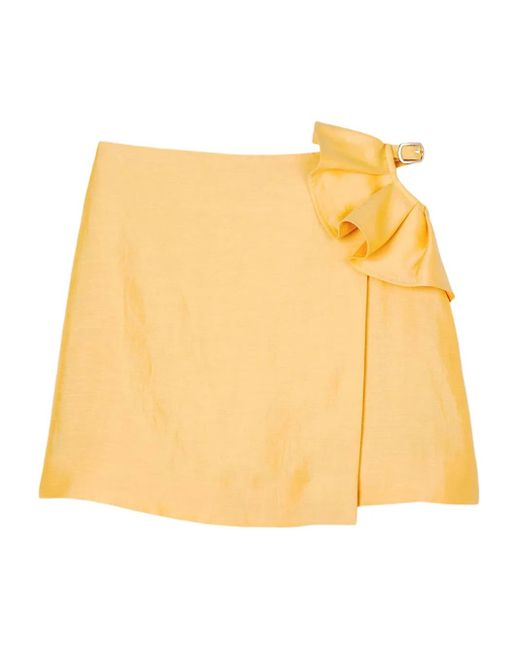 Sandro ラッフル ミニスカート Yellow