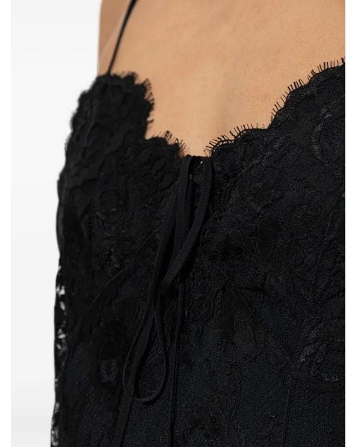 Chloé Black Lace-Detail Blouse