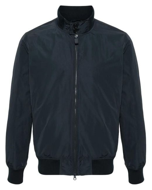 Aspesi Blue Zip-Up Bomber Jacket for men