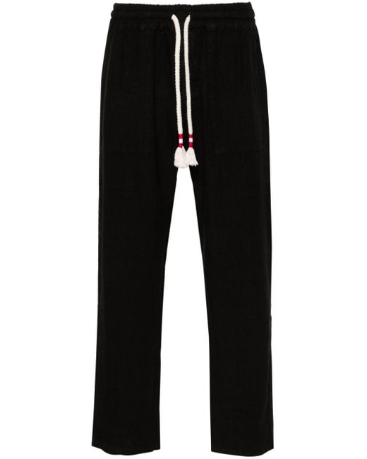 メンズ Mc2 Saint Barth Straight-leg Linen Trousers Black