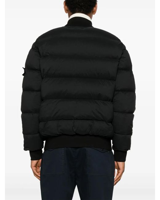 Stone Island Gewatteerd Jack Met Compass-Logopatch in het Black voor heren