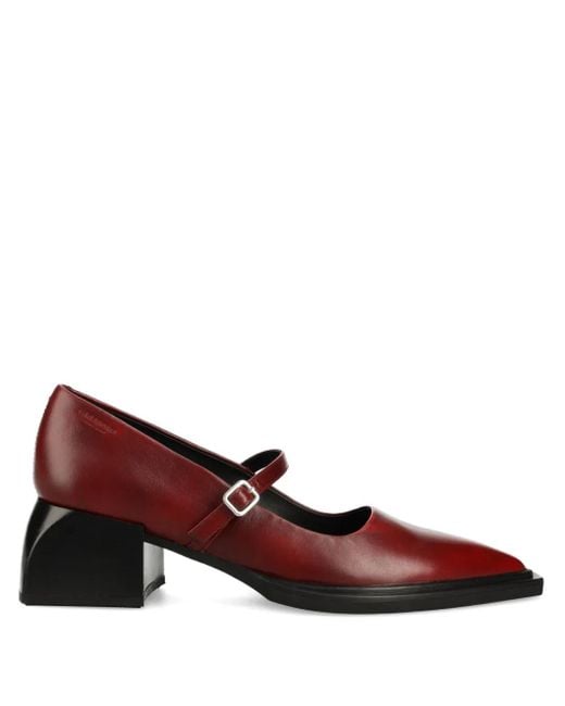 Vagabond Brown 55Mm Vivian Buckle-Strap Block-Heel Pumps